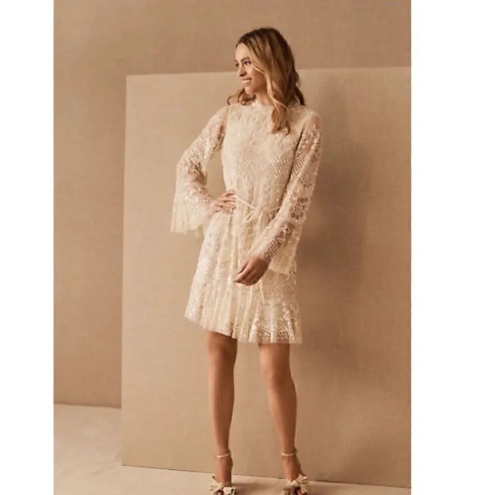 BHLDN Needle & Thread Snowdrop Mini Dress - Picture 3 of 13
